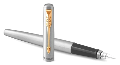 Ручка перьев. Parker Jotter Core F691 (2030948) Stainless Steel GT M сталь нержавеющая подар.кор.