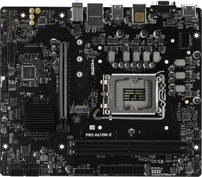 Материнская плата MSI PRO H610M-E Soc-1700 Intel H610 2xDDR5 mATX AC`97 8ch(7.1) GbLAN+VGA+HDMI