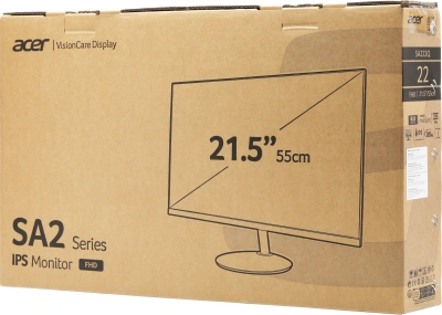 Монитор Acer 21.45" SA222QEbi черный IPS LED 1ms 16:9 HDMI матовая 250cd 178гр/178гр 1920x1080 100Hz FreeSync VGA FHD 2.48кг