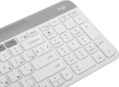 Клавиатура Logitech K580 белый/серебристый USB беспроводная BT/Radio slim Multimedia (920-009209)