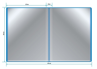 Папка с 40 прозр.вклад. Бюрократ -BPV40BLUE A4 пластик 0.65мм торц.карм с бум. встав синий