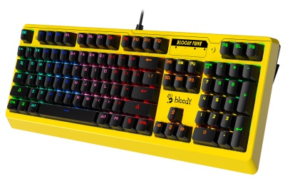 Клавиатура A4Tech B810RC Punk механическая желтый/черный USB for gamer LED (B810RC ( PUNK YELLOW )) кабель 1.8м