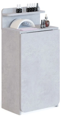 Стол для компьютера Сокол СП-19 складн. столешница ЛДСП бетон каркас хром (00-00015992)