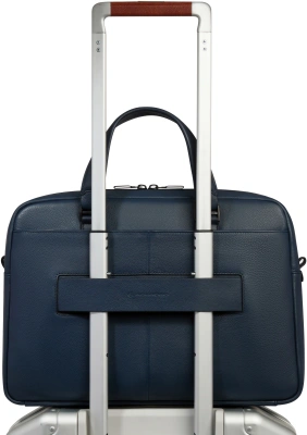 Деловая сумка мужская Piquadro Ael CA6920S142/BLU с отделением для ноутбука 14" синяя натур.кожа