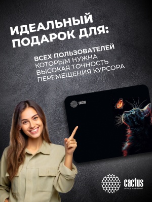 Коврик для мыши Cactus Night Cat 220x180x2мм (CS-MPC-P12XS)