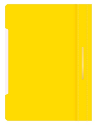 Папка-скоросшиватель Бюрократ Люкс -PSL20YEL A4 прозрач.верх.лист пластик желтый 0.14/0.18