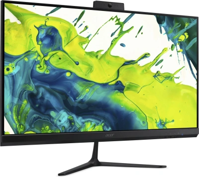 Моноблок Acer Aspire C27B-GARL 27" Full HD Core Ultra 5 225U (1.3) 16Gb SSD512Gb Graphics Eshell GbitEth WiFi BT клавиатура мышь Cam черный 1920x1080