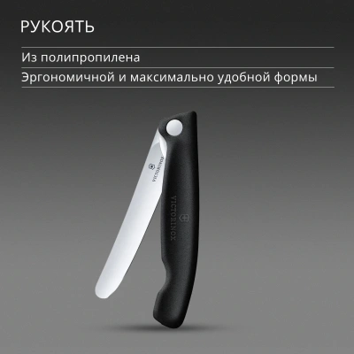 Нож кухонный Victorinox Swiss Classic 6.7803.F стальной универсальный для овощей лезв.110мм прямая заточка черный карт.коробка