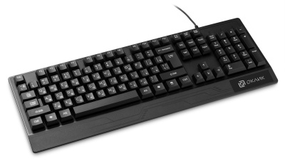 Клавиатура Оклик 115M черный USB (подставка для запястий) (1678098) кабель 1.6м