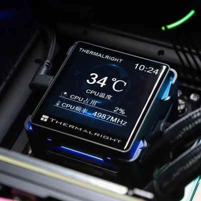 Система водяного охлаждения Thermalright Elite Vision 360 ARGB Soc-AM5/AM4/1200/1700/1851 черный 4-pin 27.7dB Al LCD Ret (E-VISION-360-BL-ARGB)