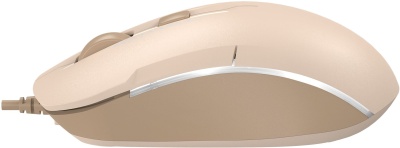 Мышь A4Tech Fstyler FM26 бежевый/коричневый оптическая 1600dpi USB для ноутбука 4but (FM26 USB (CAFE LATTE))
