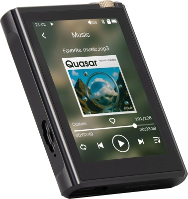 Плеер Hi-Fi Flash Digma Pro XT7 черный/золотистый/3.5"/microSD/microSDHC
