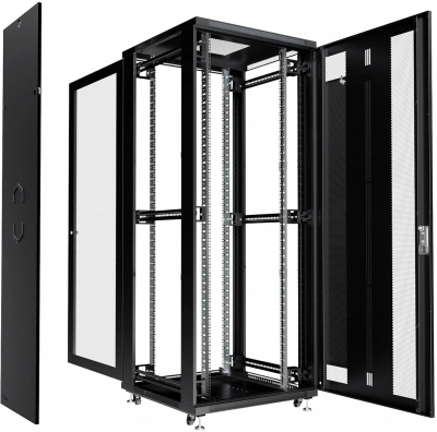 Шкаф коммутационный Cabeus (ND-05C-42U80/80-BK) напольный 42U 800x800мм пер.дв.перфор. задн.дв.перфор. 800кг черный 700мм 104.6кг 220град. 2055мм IP20 сталь