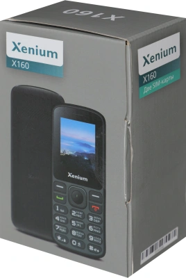 Мобильный телефон Xenium X160 черный моноблок 2Sim 1.77" 128x160 Nucleus GSM900/1800 FM