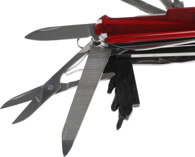 Нож перочинный Victorinox CyberTool L (1.7775.T) 91мм 39функц. красный полупрозрачный карт.коробка