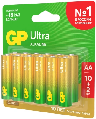 Батарея GP Ultra 15AUA21-2CRSBC12 AA (12шт) блистер