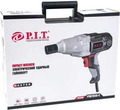 Гайковерт P.I.T. PIW1050-C 1050Вт патрон:квад.1/2" (кейс в комплекте)