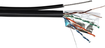 Кабель информационный Lanmaster TWT-5EFTP-UNV-TR кат.5E FTP 4 пары 24AWG PE внешний 305м черный