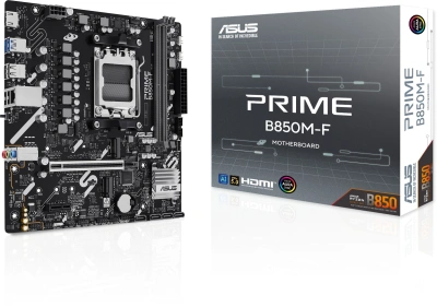 Материнская плата Asus PRIME B850M-F Socket AM5 AMD B850 2xDDR5 mATX AC`97 8ch(7.1) GbLAN RAID+VGA+HDMI