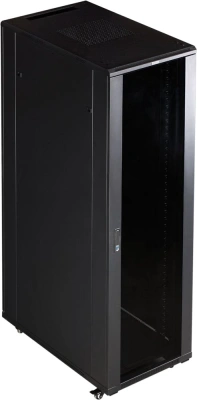 Шкаф коммутационный Lanmaster (TWT-CBB-37U-6X10-P1) напольный 37U 600x1000мм пер.дв.перфор. задн.дв.перфор.2-хст. 800кг черный 926мм 95кг 1833мм IP20 сталь