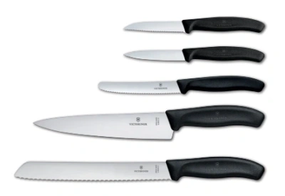 Набор ножей кухон. Victorinox Swiss Classic 6.7133.5G компл.:5предм. черный подар.коробка