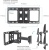 Кронштейн для телевизора Kromax GALACTIC-57 черный 32"-75" макс.60кг настенный поворотно-выдвижной и наклонный