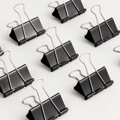 Зажимы Deli EZ63 металл 32мм черный (упак.:12шт) картонная коробка