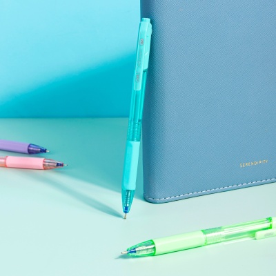 Ручка шариков. автоматическая Deli X-tream EQ199-BL d=0.7мм син. черн. резин. манжета (12 шт. в упаковке)