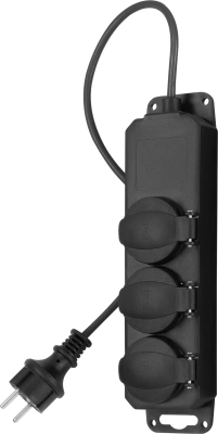 Сетевой удлинитель Buro BU-PS3.20/FRB-16 20м (3 розетки) черный (пакет ПЭ)