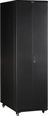 Шкаф серверный Lanmaster (TWT-CBB-47U-6X6-G1) напольный 47U 600x600мм пер.дв.стекл металл 2 бок.пан. 800кг черный 526мм 95кг 2277мм IP20 металл