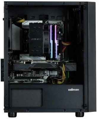 Корпус Zalman ZM-T3 Plus черный без БП mATX 2xUSB2.0 1xUSB3.0 audio front door bott PSU