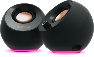 Колонки Creative Pebble Pro 2.0 черный 10Вт BT портативные