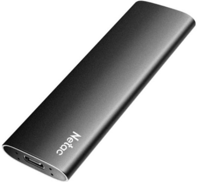 Накопитель SSD Netac USB-C 500GB NT01ZSLIM-500G-32BK Z Slim черный