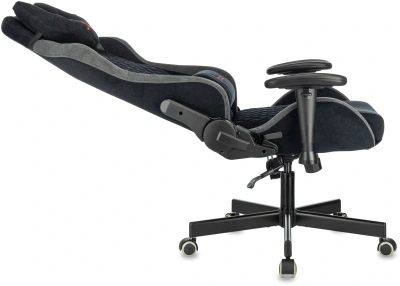 Кресло игровое A4Tech Bloody GC-580 черный/серый искусственная замша с подголов. крестов.