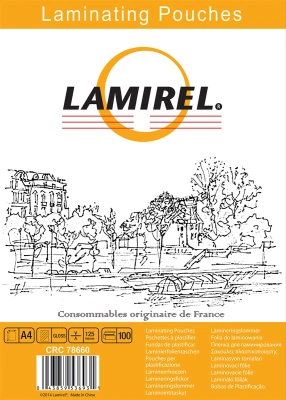 Пленка для ламинирования Fellowes 125мкм A4 (100шт) глянцевая Lamirel LA-7866001 (LA-78660)