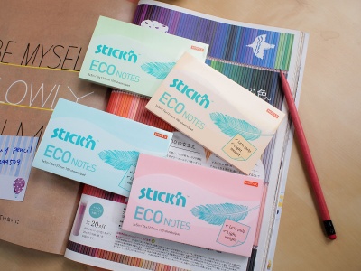 Блок самоклеящийся бумажный Stick`n ECO 21747 76x76мм 100лист. 60г/м2 пастель голубой