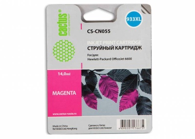 Картридж струйный Cactus CS-CN055 №933XL пурпурный (14мл) для HP DJ 6600 с чипом