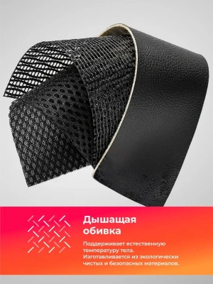 Кресло Метта ErgoLife Comfort черный сиденье черный сет./экокожа с подголов. крестов. сталь хром