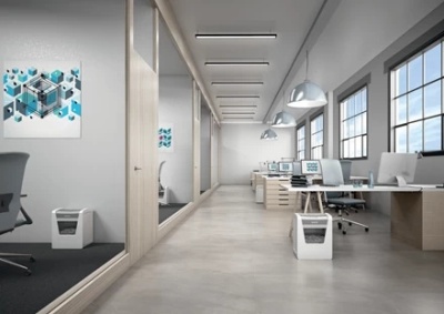 Шредер Leitz IQ Office (секр.P-5) фрагменты 10лист. 23лтр. скрепки скобы