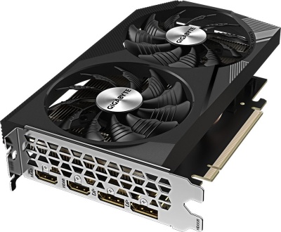 Видеокарта Gigabyte PCI-E 4.0 GV-N3050WF2OCV2-8GD NVIDIA GeForce RTX 3050 8Gb 128bit GDDR6 1792/14000 HDMIx2 DPx2 HDCP Ret