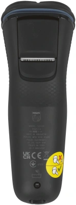 Бритва роторная Philips Series 3000 S3144/00 реж.эл.:3 питан.:аккум. черный/синий