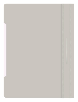 Папка-скоросшиватель Бюрократ Люкс -PSL20GREY A4 прозрач.верх.лист пластик серый 0.14/0.18
