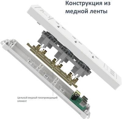 Сетевой фильтр Deli ET409 2м (2 розетки) белый (пакет ПЭ)