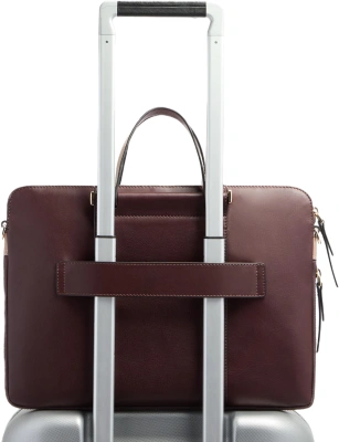Деловая сумка женская Piquadro Circle CA6698W92/BORO с отделением для ноутбука 14" сливовая натур.кожа