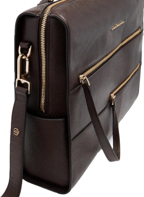 Деловая сумка Piquadro Patricia CA6774W140/M с отделением для ноутбука 14" коричневая натур.кожа
