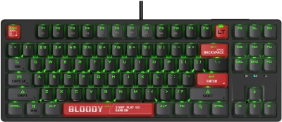 Клавиатура A4Tech AT87 черный/красный USB for gamer LED кабель 1.8м