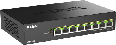 Коммутатор D-Link DMS-108P/A1A (L2) 8x2.5Гбит/с 8PoE 230W неуправляемый