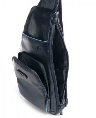 Рюкзак слинг Piquadro Blue Square Revamp CA5577B2V/BLU синий натур.кожа