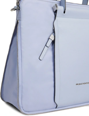 Деловая сумка женская Piquadro Lyra CA4021W92T/VI с отделением для ноутбука 15.6" лавандовая нейлон/натур.кожа