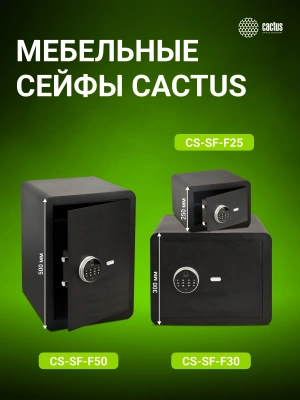 Сейф мебельный Cactus CS-SF-F30 взломостойкий 300x420x350мм электронный/ключевой/биометрический